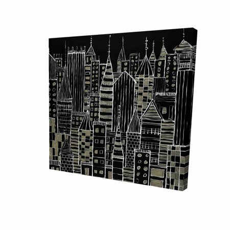 BEGIN HOME DECOR 32 x 32 in. Illustrative Dark City-Print on Canvas 2080-3232-CI317-1